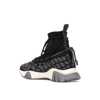 Black Fabric Athletic Sneakers