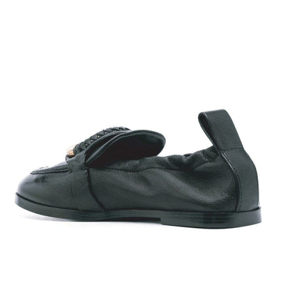 Black Calfskin Slip-On Loafers