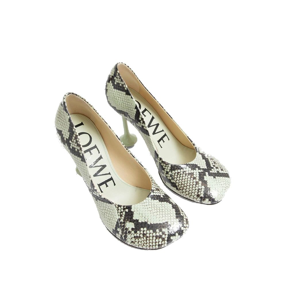 Green Goatskin High Heel Pumps