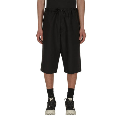 Black Linen Bermuda Shorts