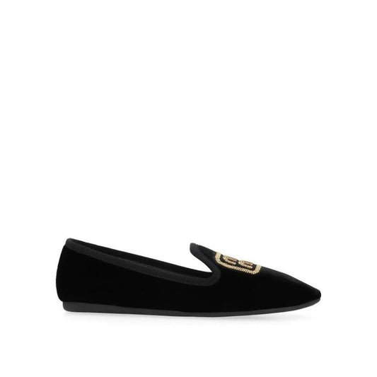 Black Fabric Moccassin