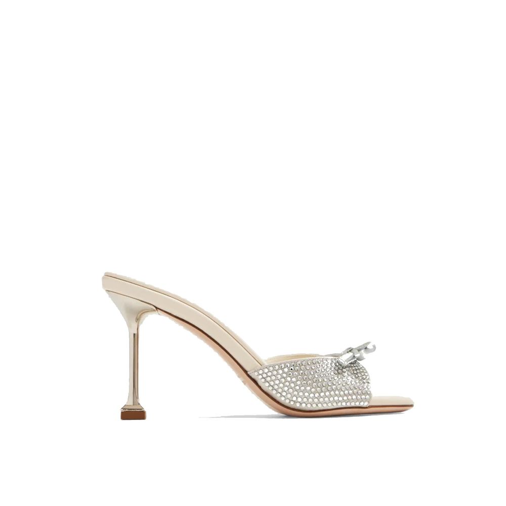 Silver Silk Mules