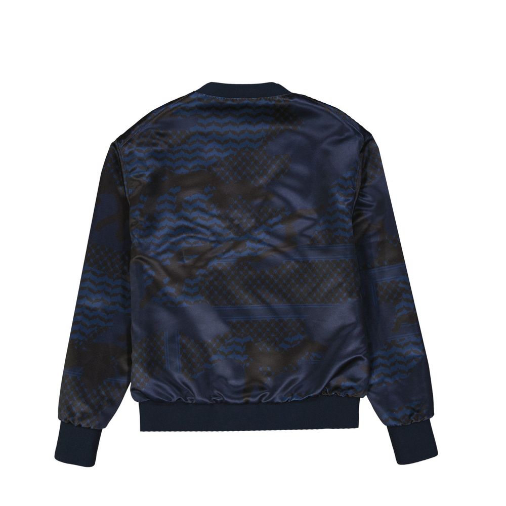 Blue Polyester Bomber