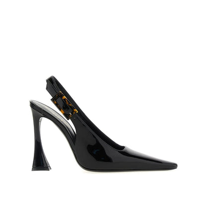 Black Calfskin High Heel Pumps