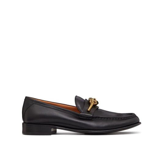 Black Calfskin Slip-On Loafers
