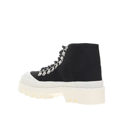 Black Canvas Chunky Sneakers