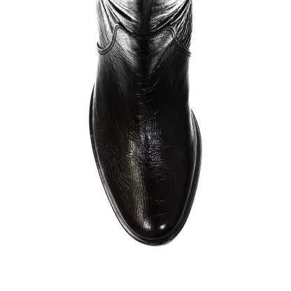 Black Calfskin Over The Knee
