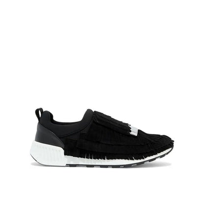 Black Fabric Athletic Sneakers