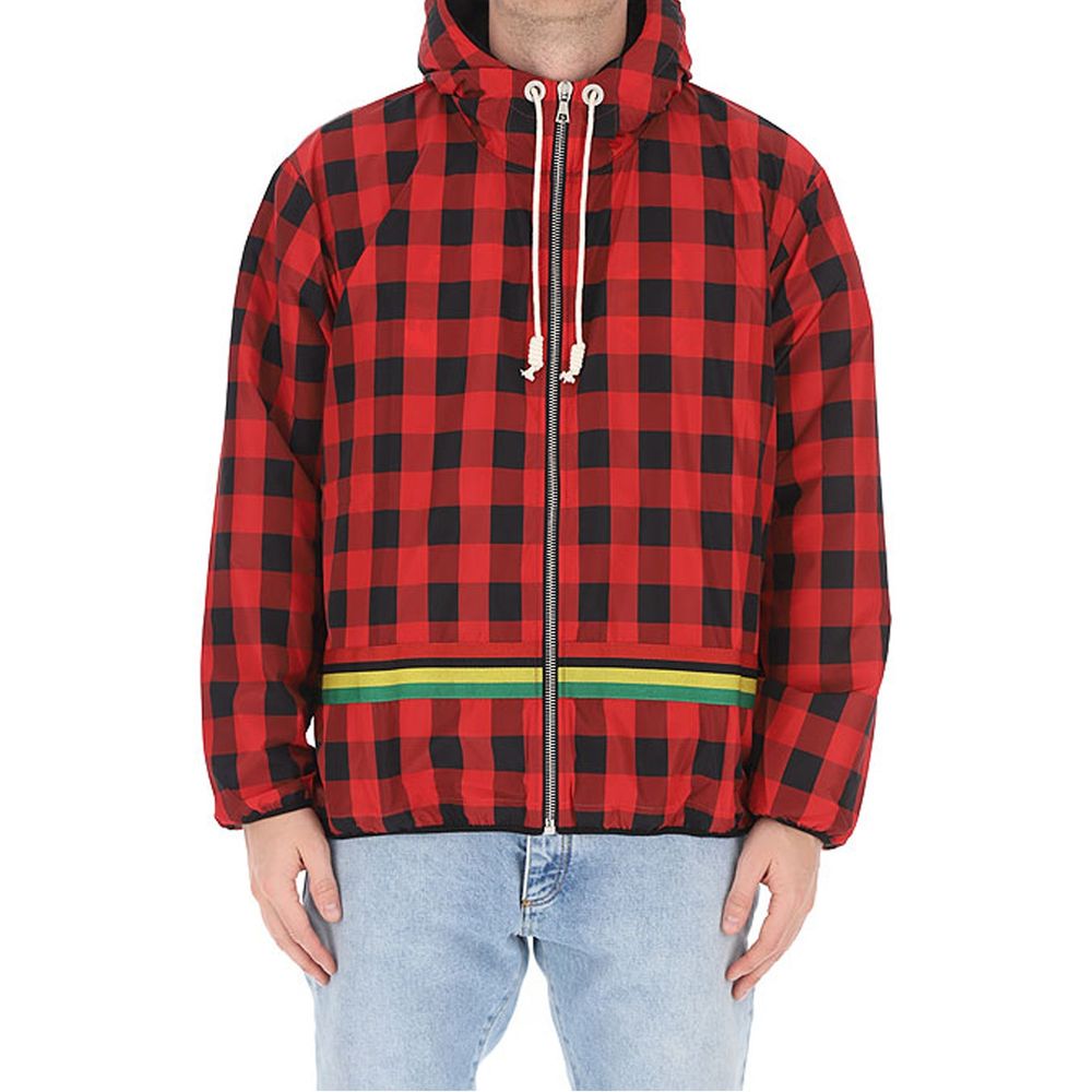 Red Polyester Shell Jacket