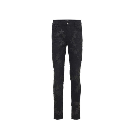 Gray Cotton Skinny Jeans