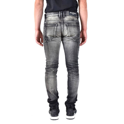 Black Cotton Skinny Jeans