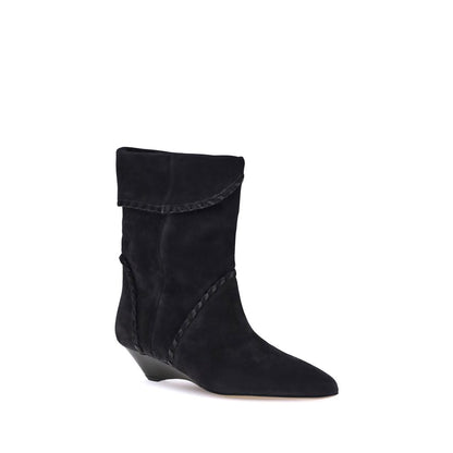 Black Calf Leather Bos Taurus Ankle Boots