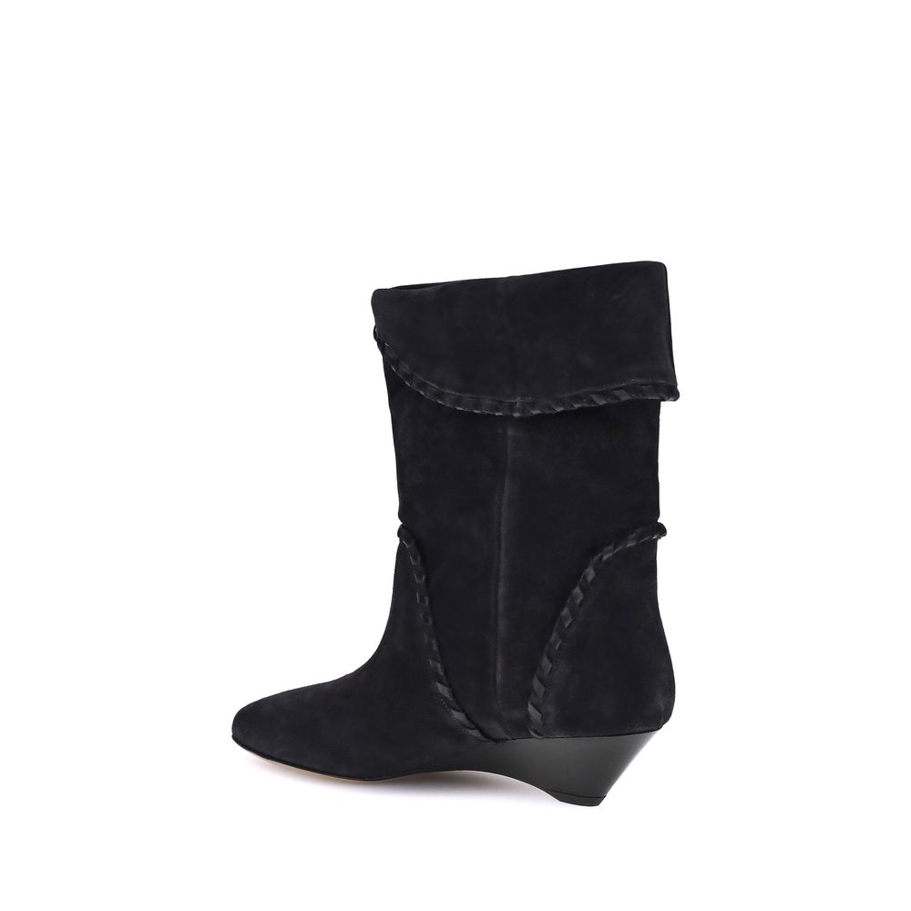 Black Calf Leather Bos Taurus Ankle Boots
