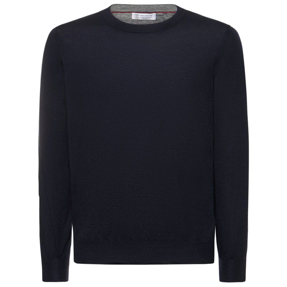 Blue Cashmere Men Sweater