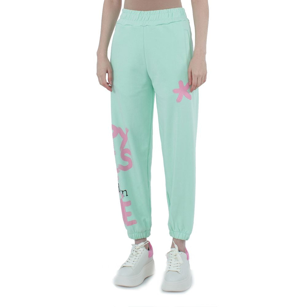 Green Cotton Women Trouser