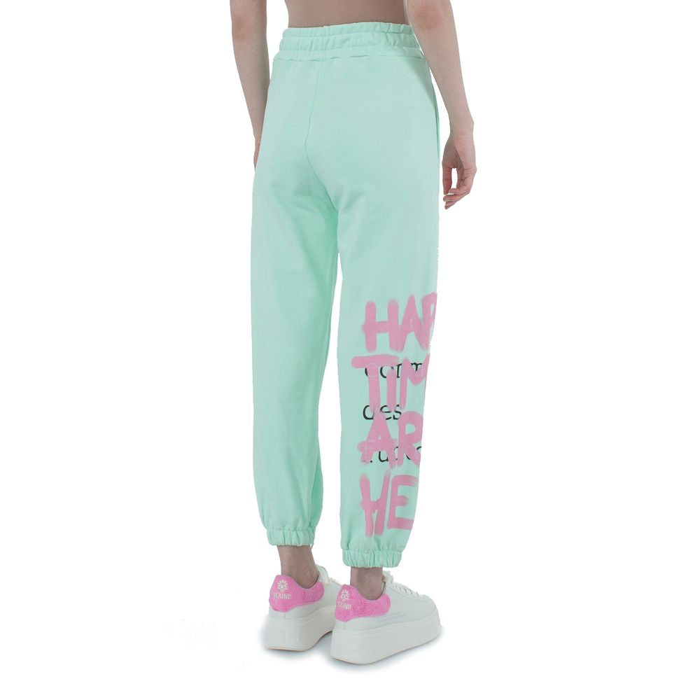 Green Cotton Women Trouser