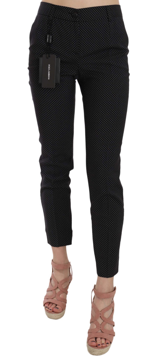 Elegant Black Virgin Wool Trousers