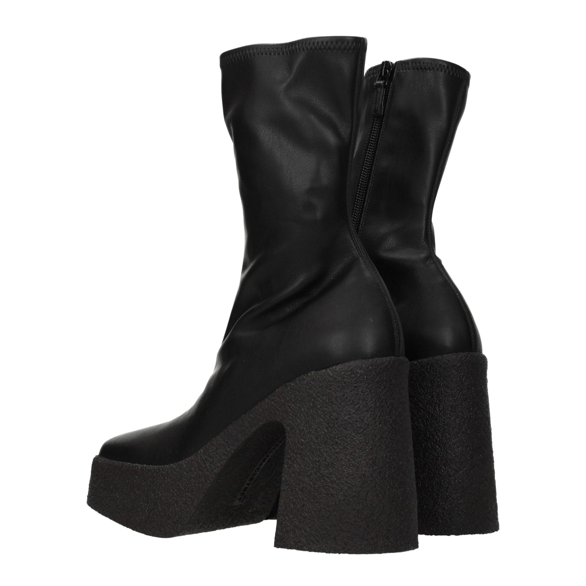 Black Leather Ankle Boots