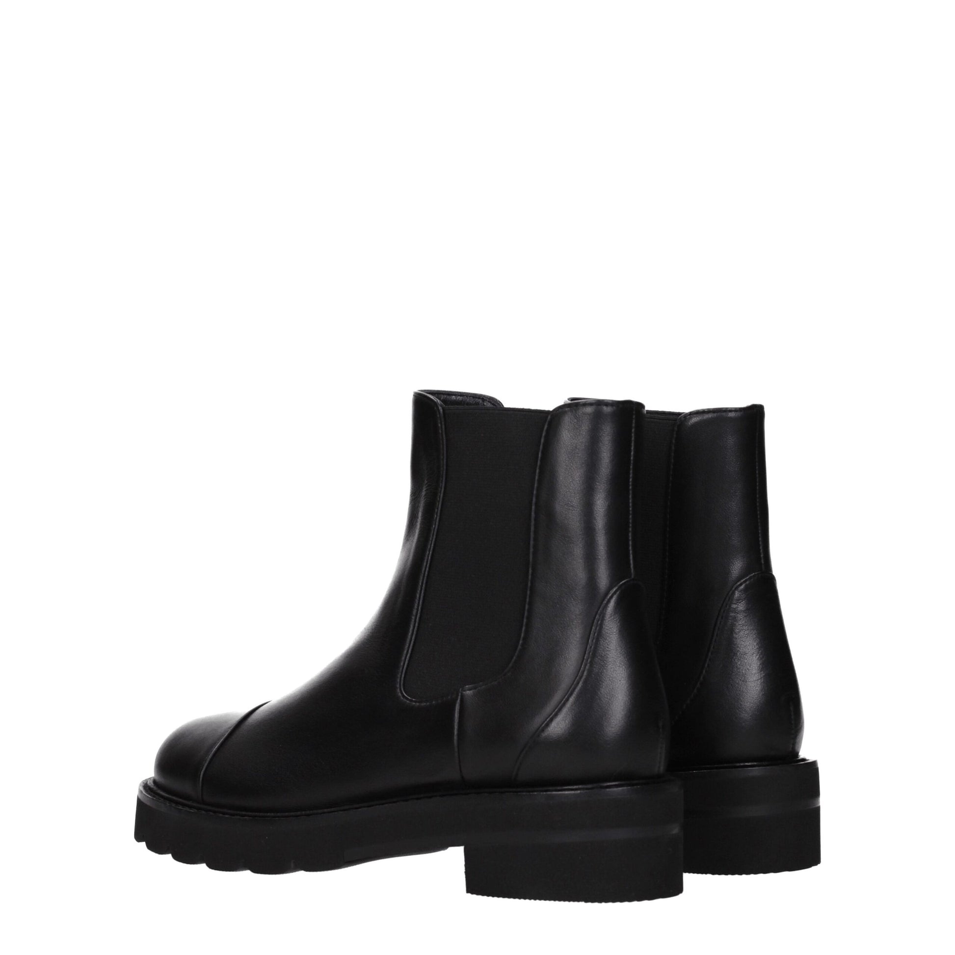 Black Leather Ankle Boots
