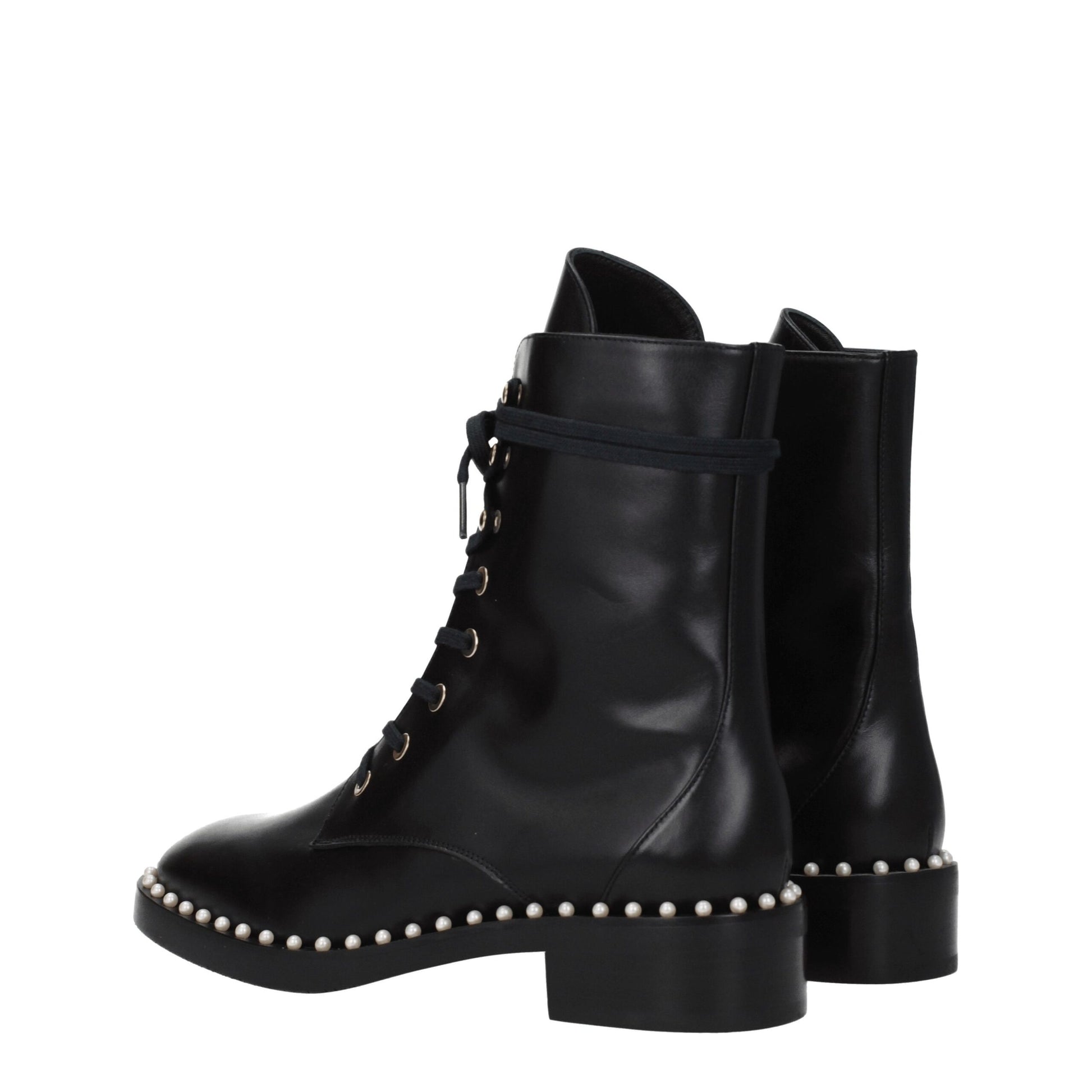 Black Leather Ankle Boots