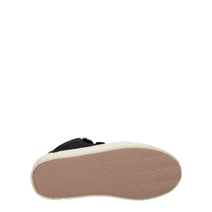 Black Leather Low Top Sneakers