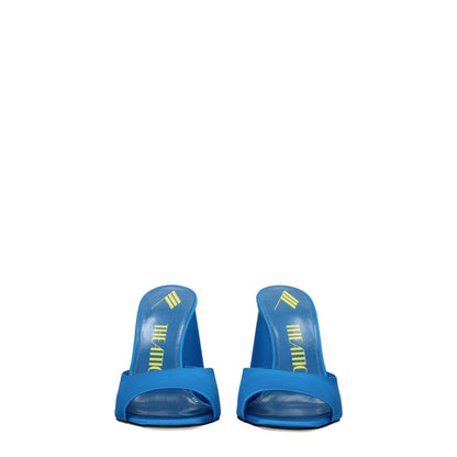Light Blue Satin Platform Sandals