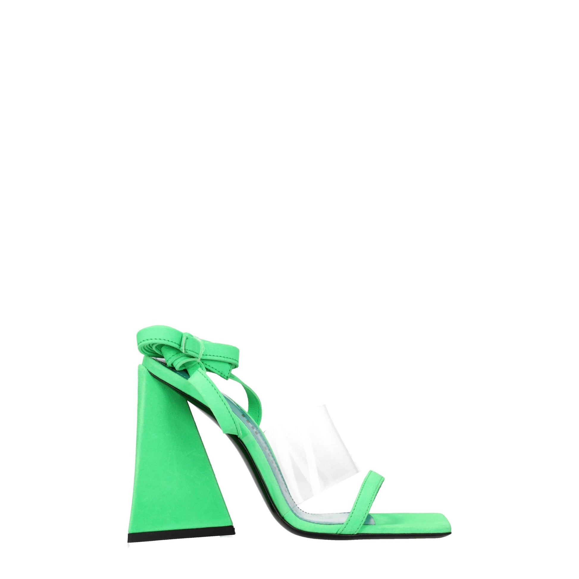 Transparent Leather Flat Sandals