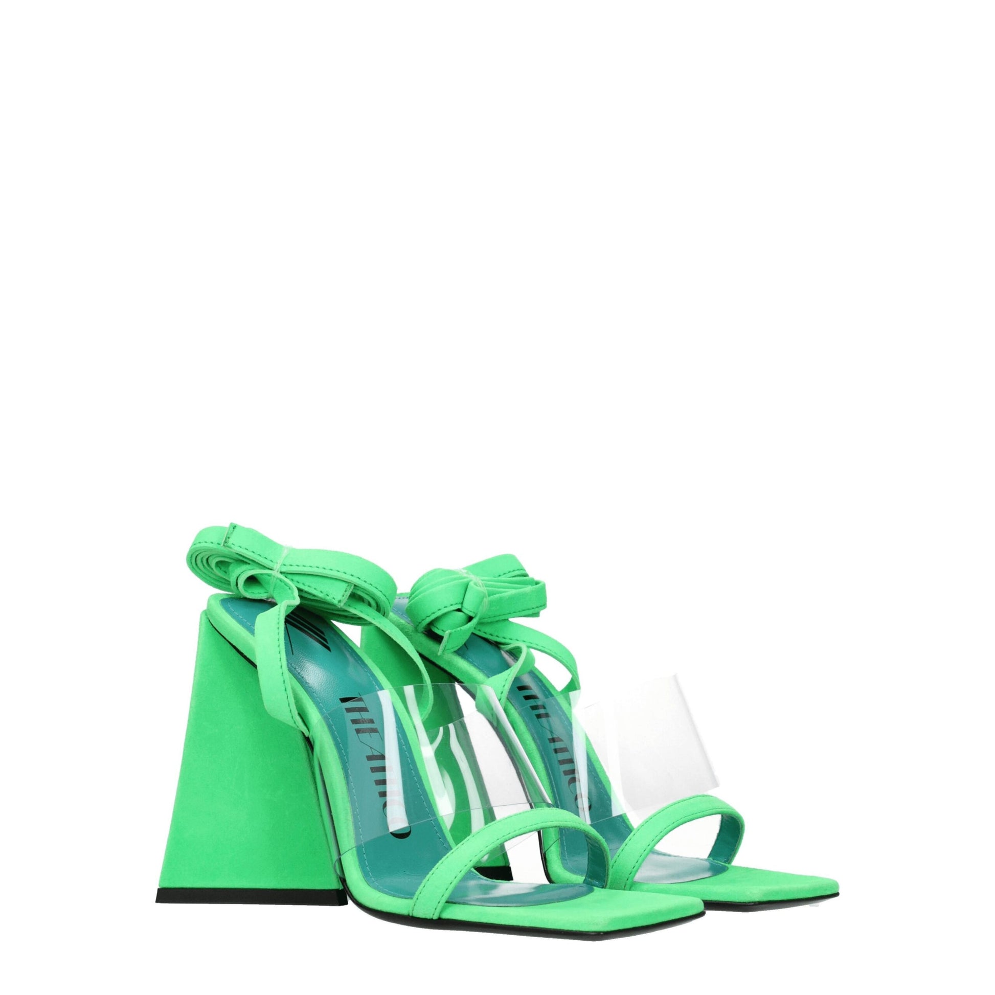 Transparent Leather Flat Sandals