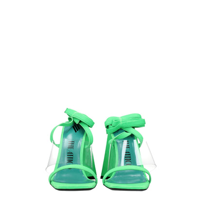 Transparent Leather Flat Sandals