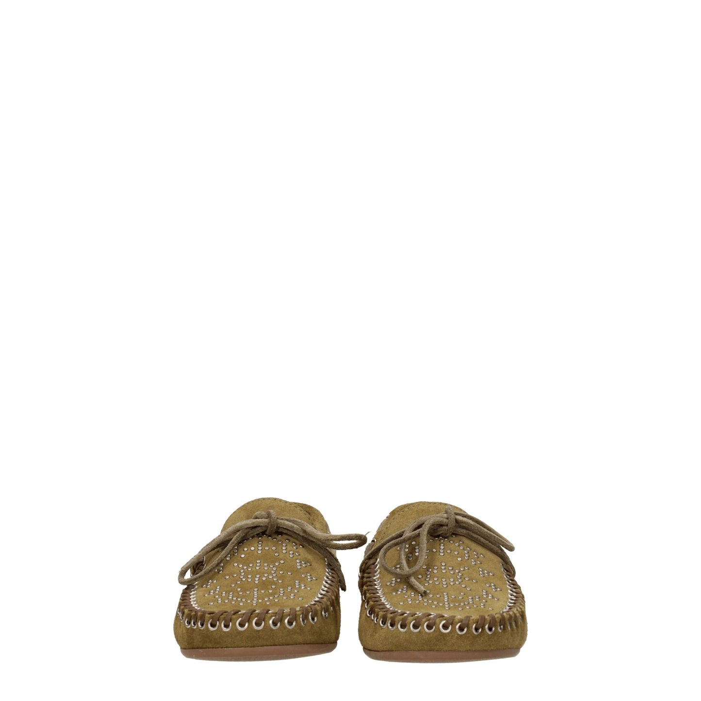 Green Leather Slip-On Loafers
