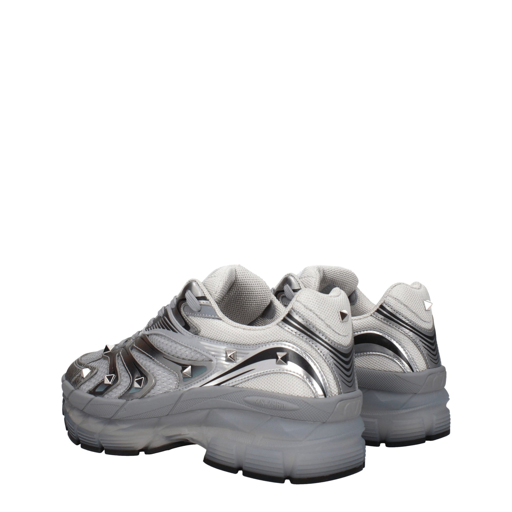 Gray Fabric Athletic Sneakers