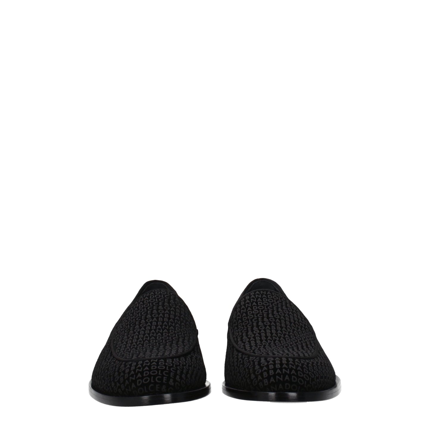 Black Velvet Slip-On Loafers