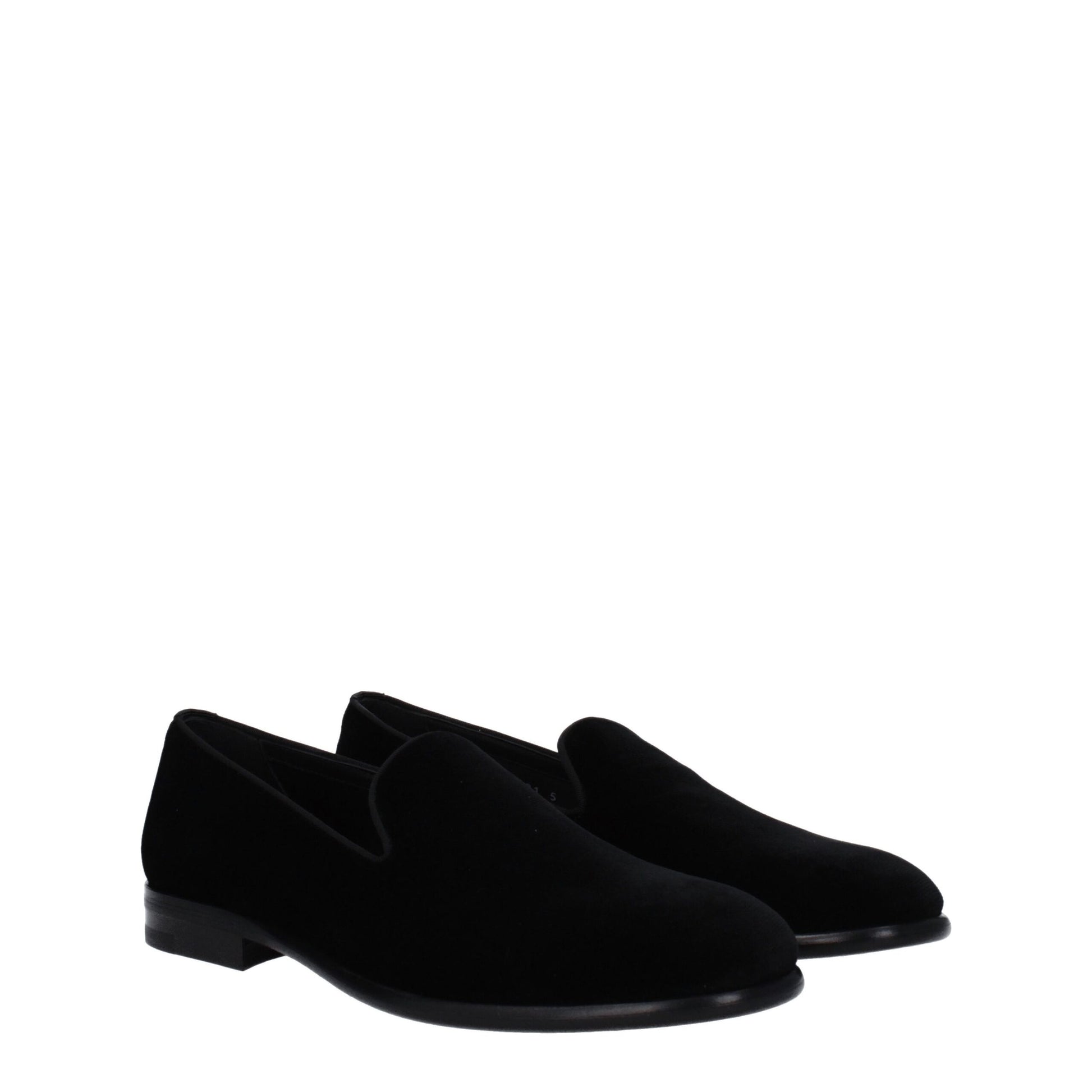Black Velvet Slip-On Loafers