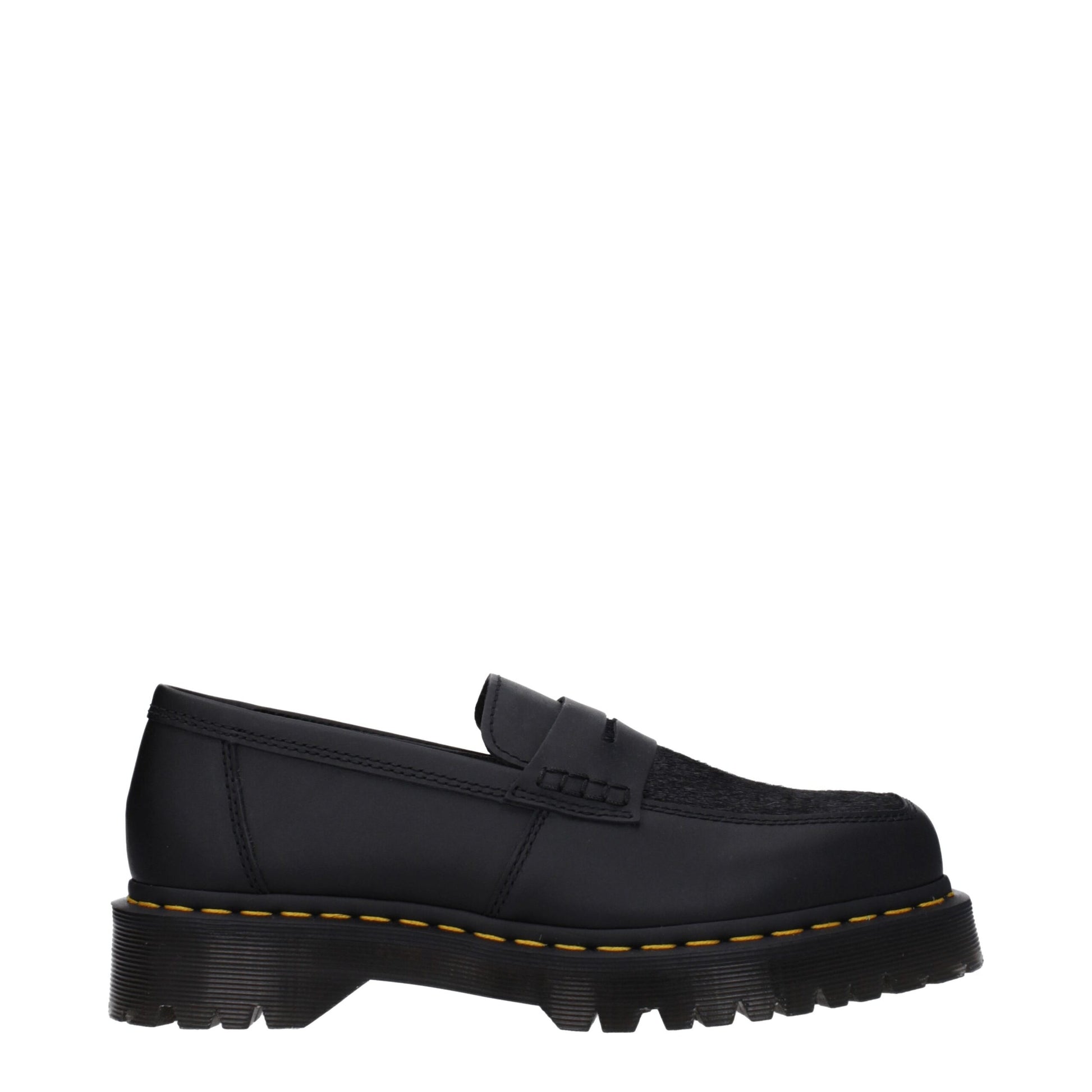 Black Leather Slip-On Loafers