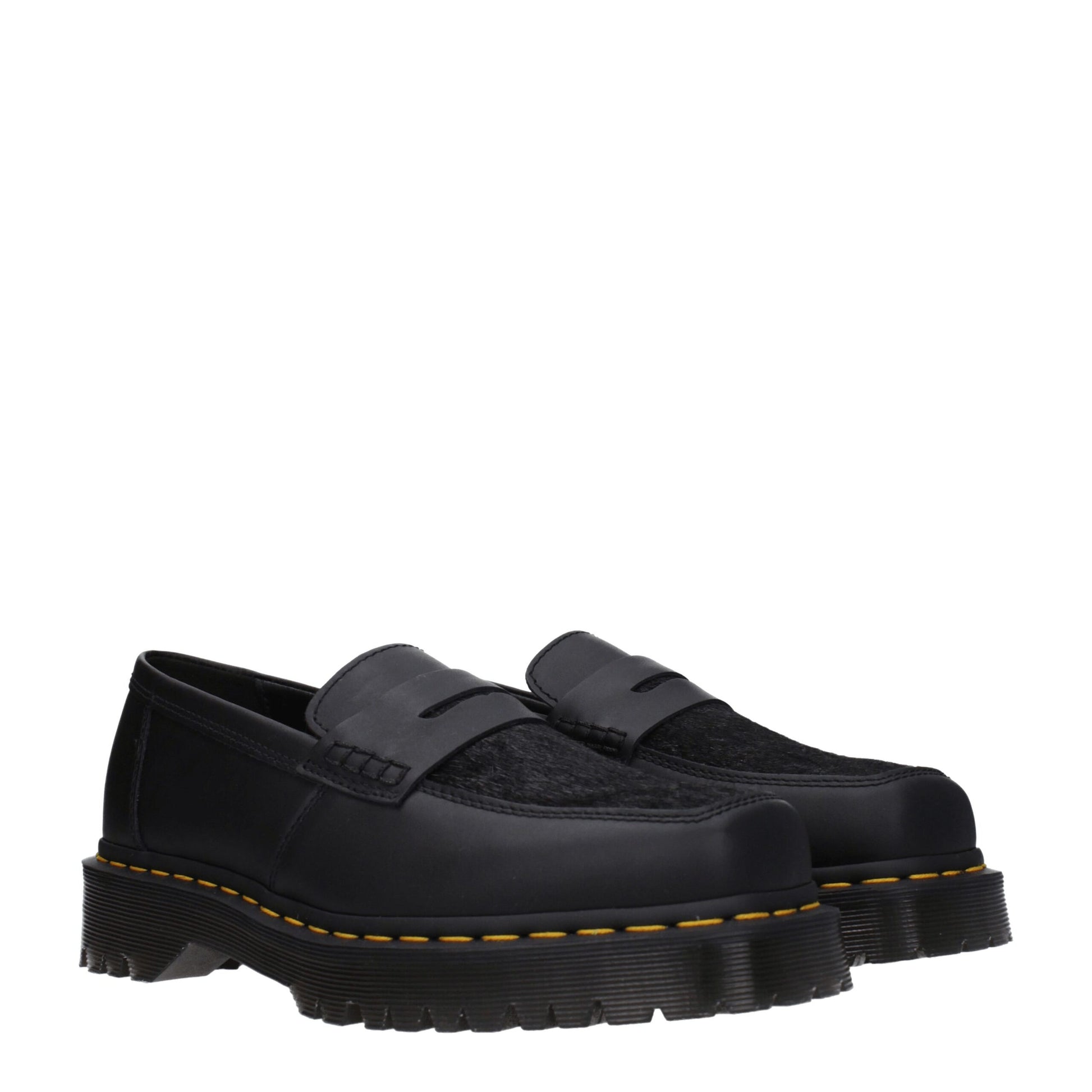 Black Leather Slip-On Loafers