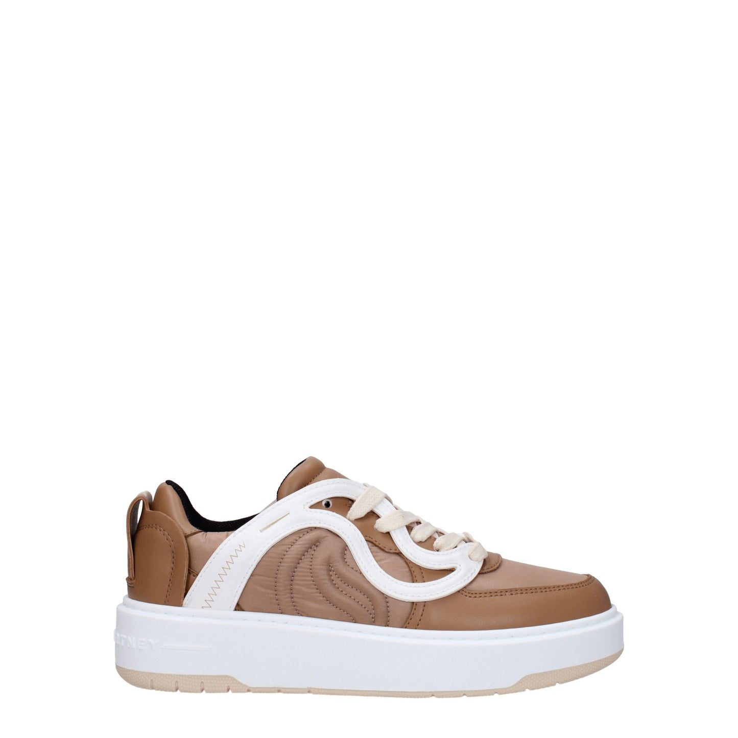 Brown Fabric Chunky Sneakers