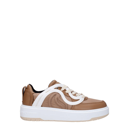 Brown Fabric Chunky Sneakers