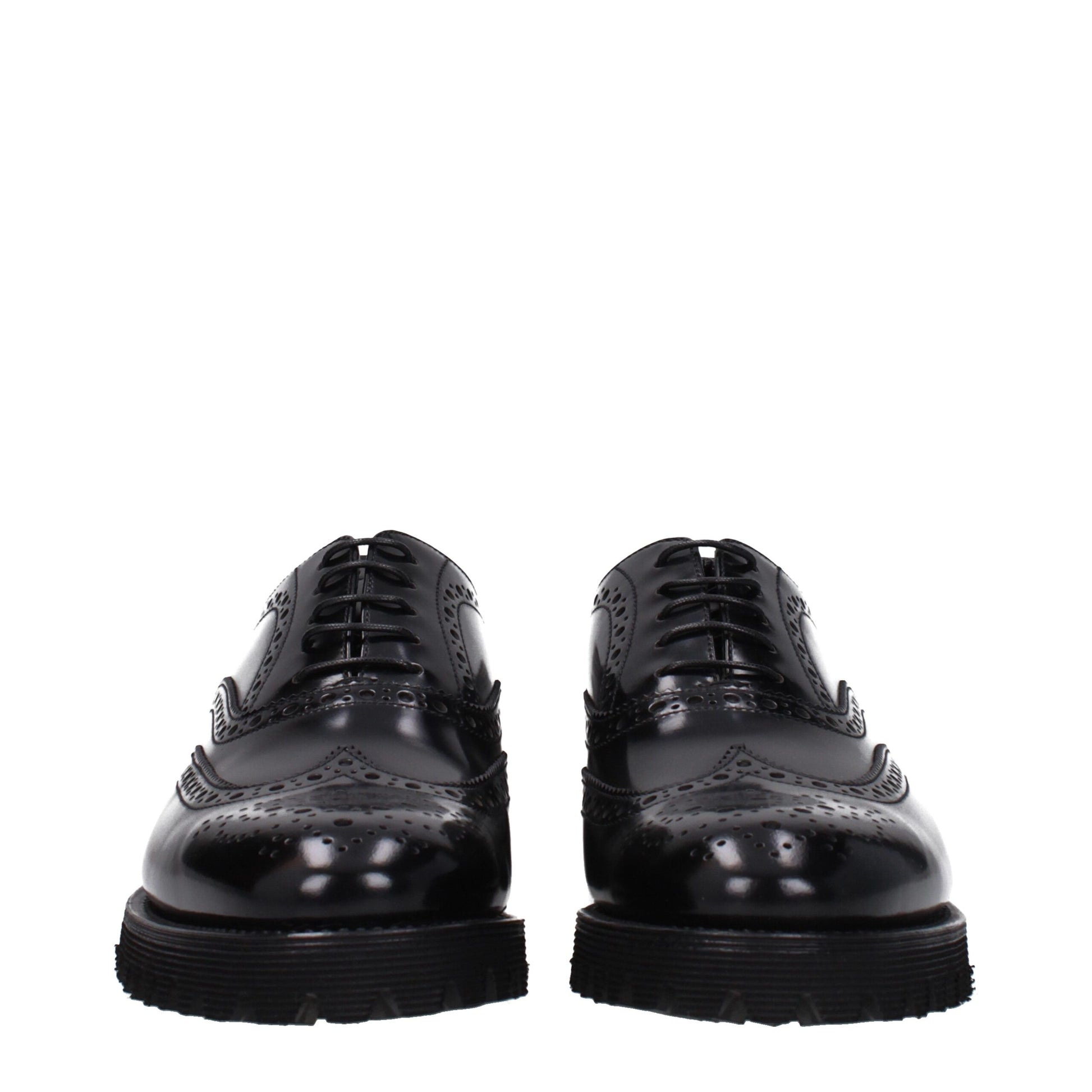 Black Leather Oxfords And Derbies