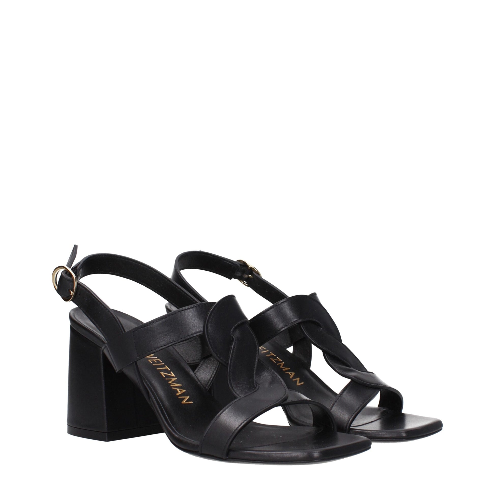 Black Leather Platform Sandals