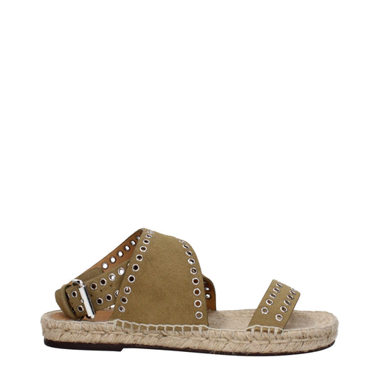 Green Leather Sandals