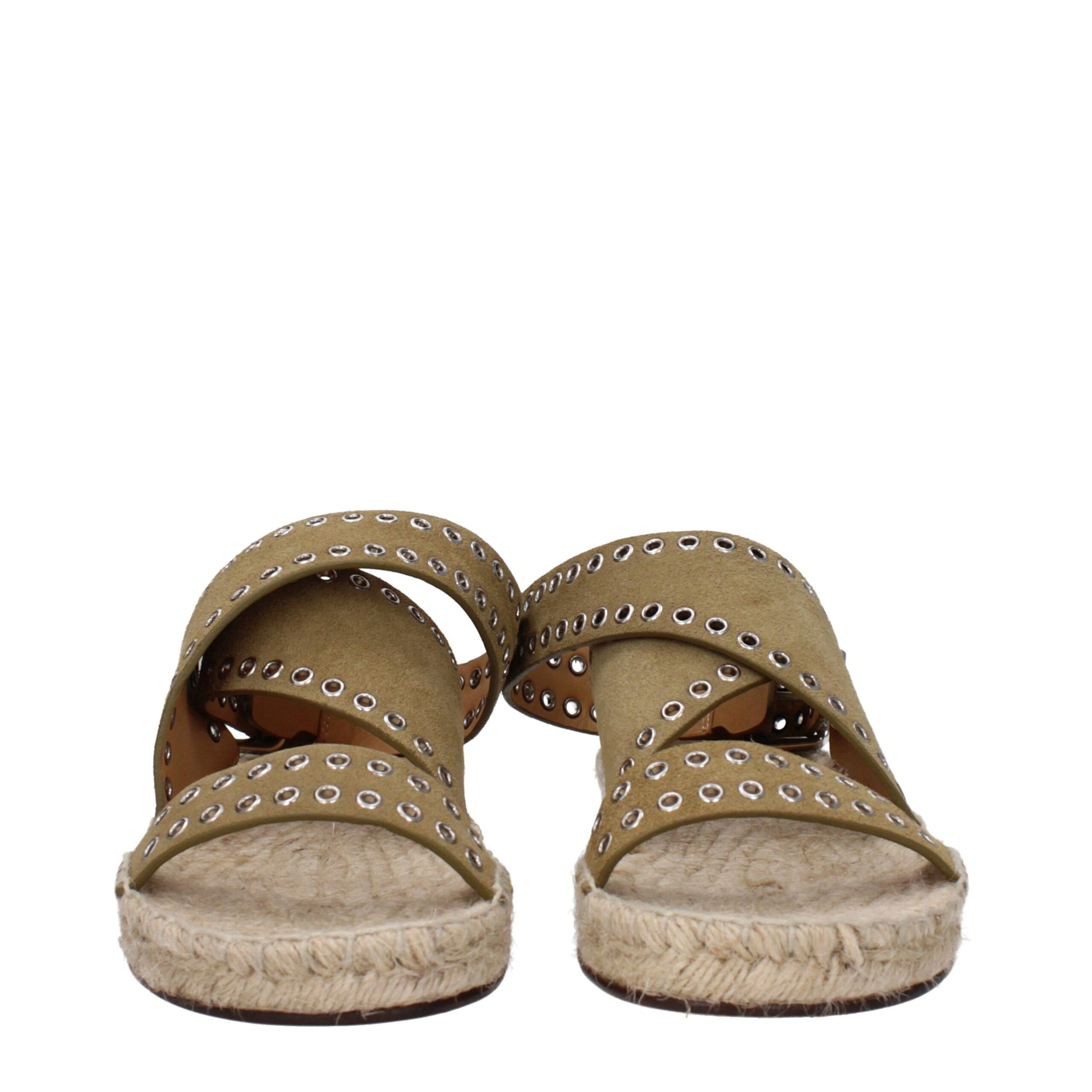 Green Leather Sandals