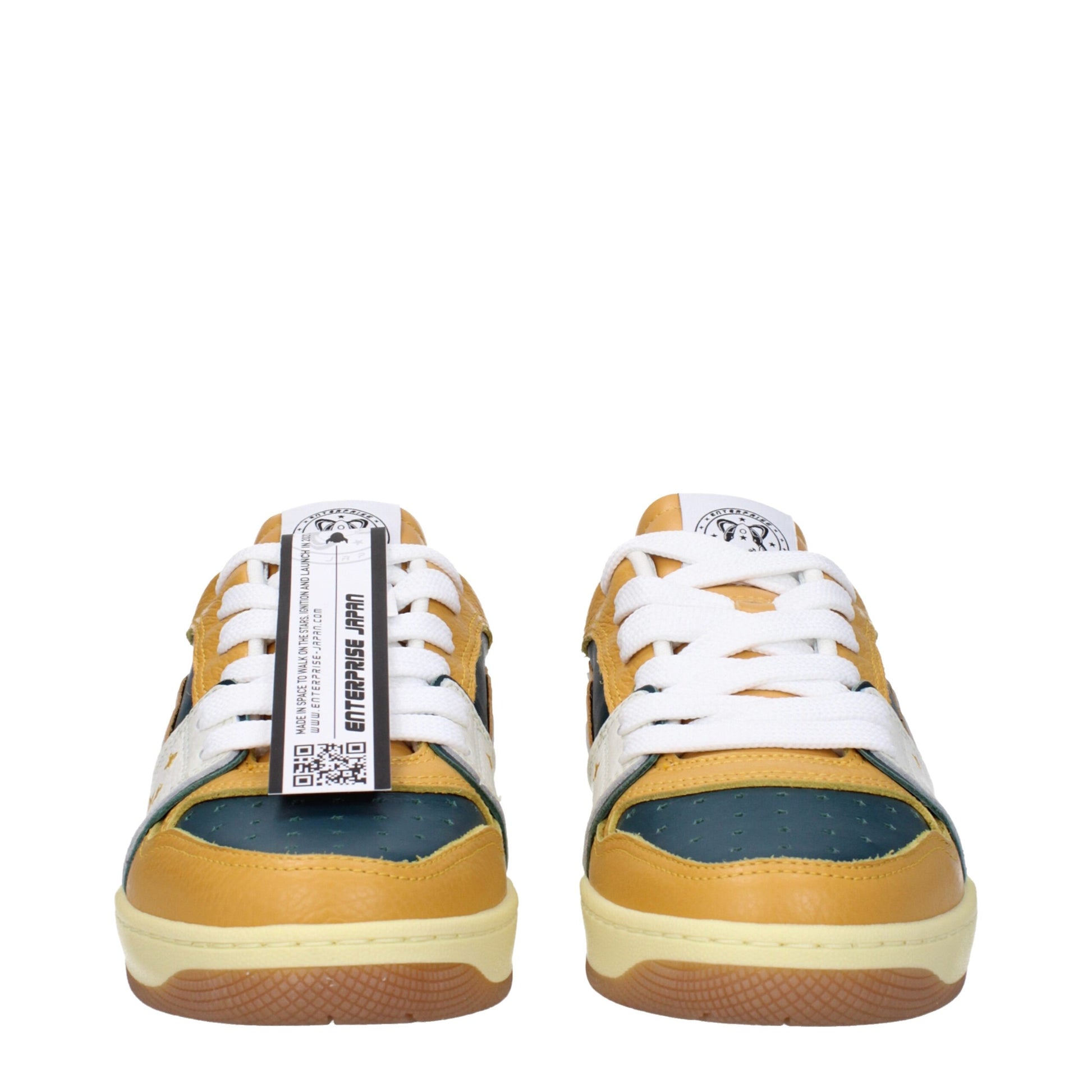 Green Leather Low Top Sneakers