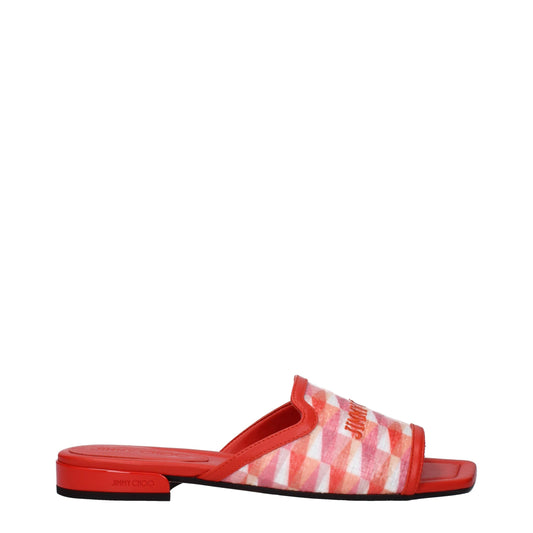 Orange Fabric Slippers