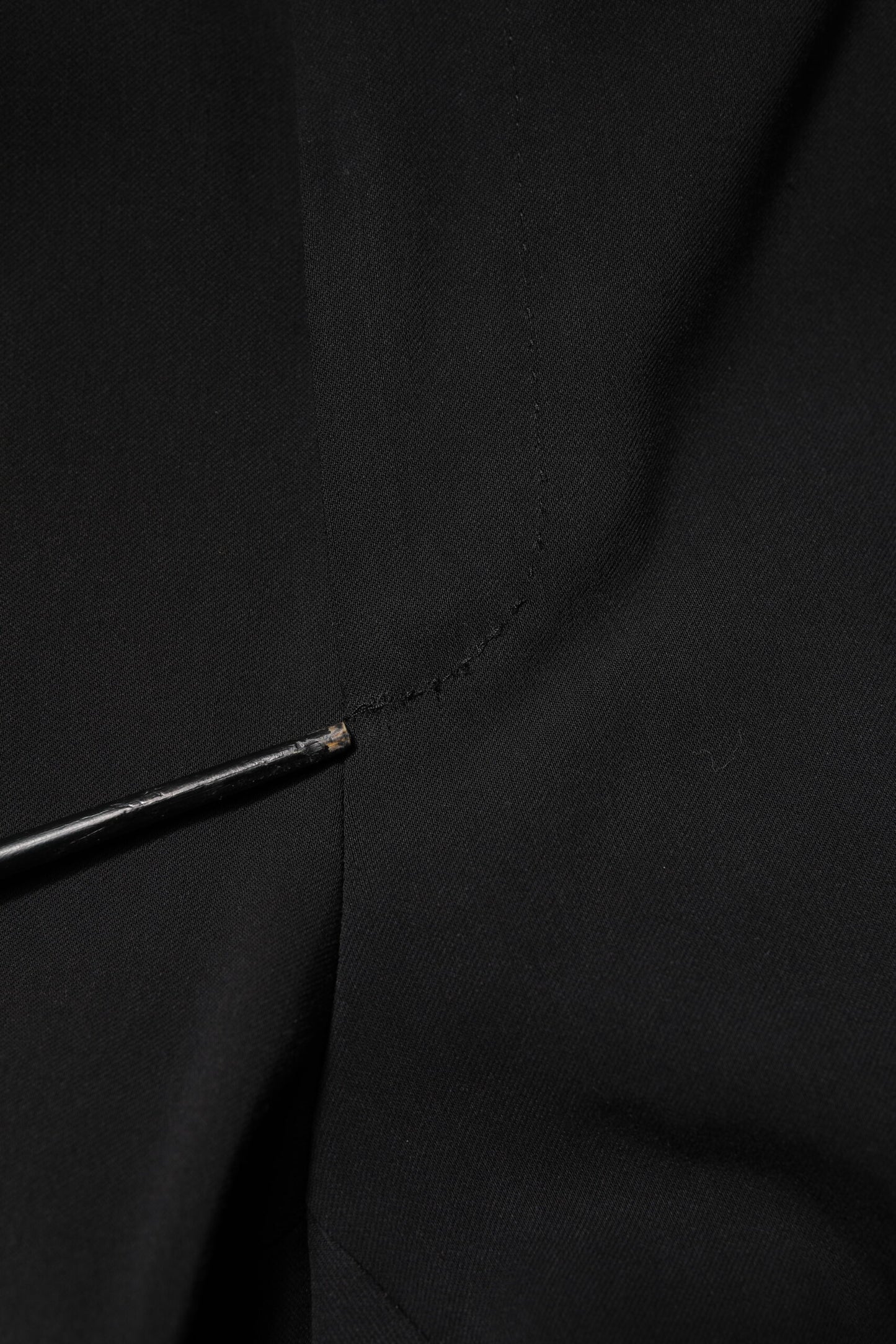 Black Cotton Single Breasted 2 Piece Suit