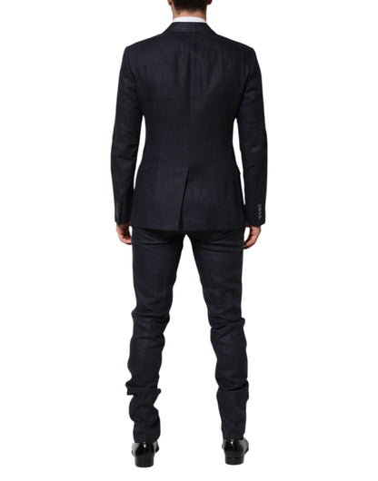 Dark Blue Double Breasted 2 Piece Suit