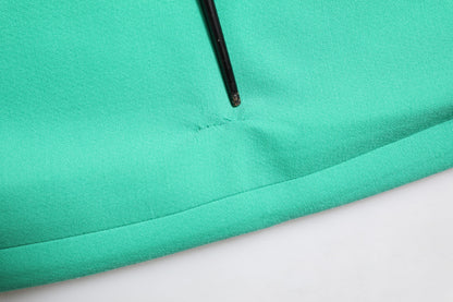 Green Sleeveless Bodycon A-line Mini Dress