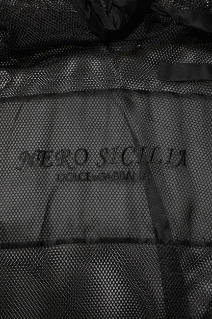 Black See Through Hooded Pullover Sweater