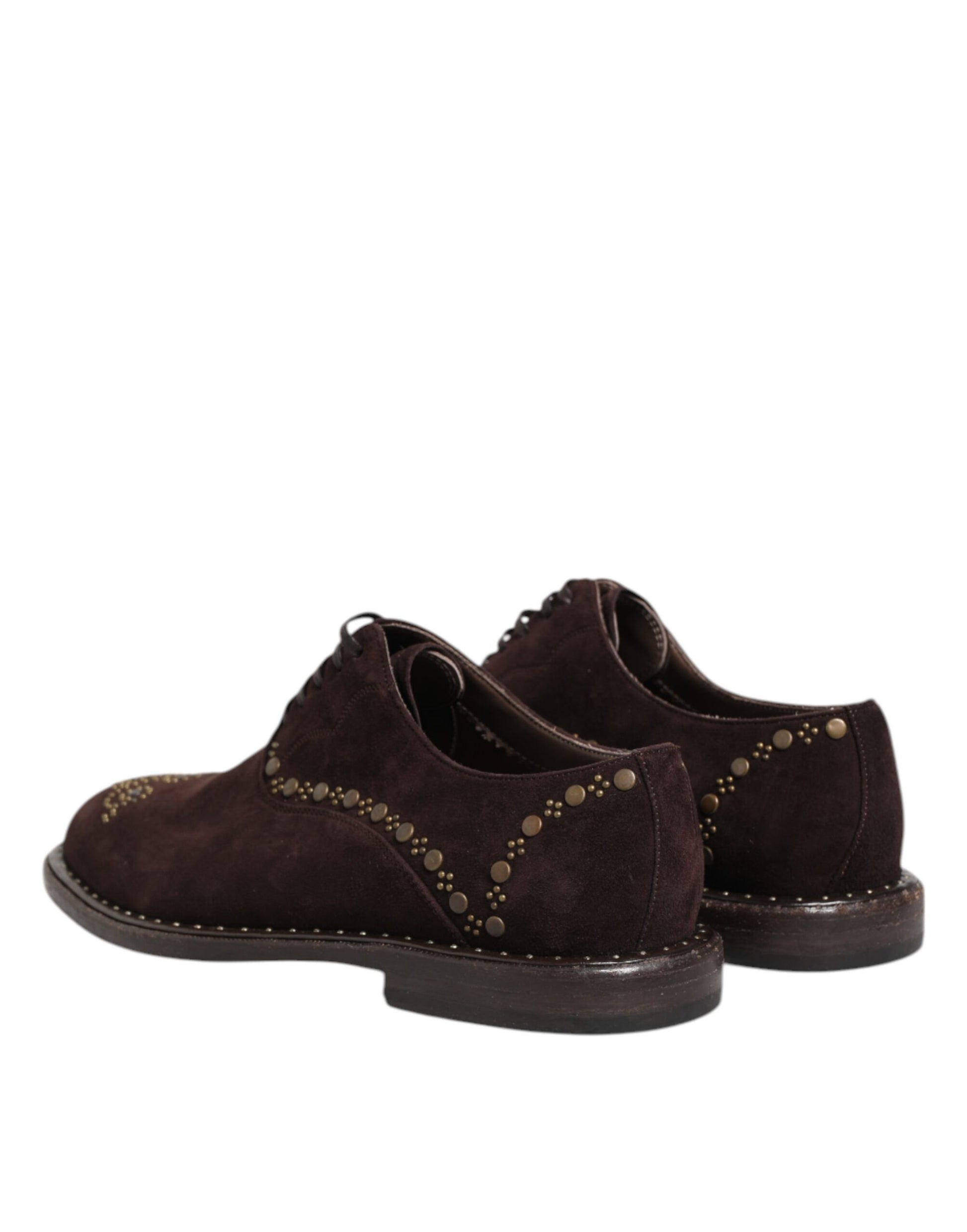 Brown Velvet Lace Up Oxford Dress Shoes