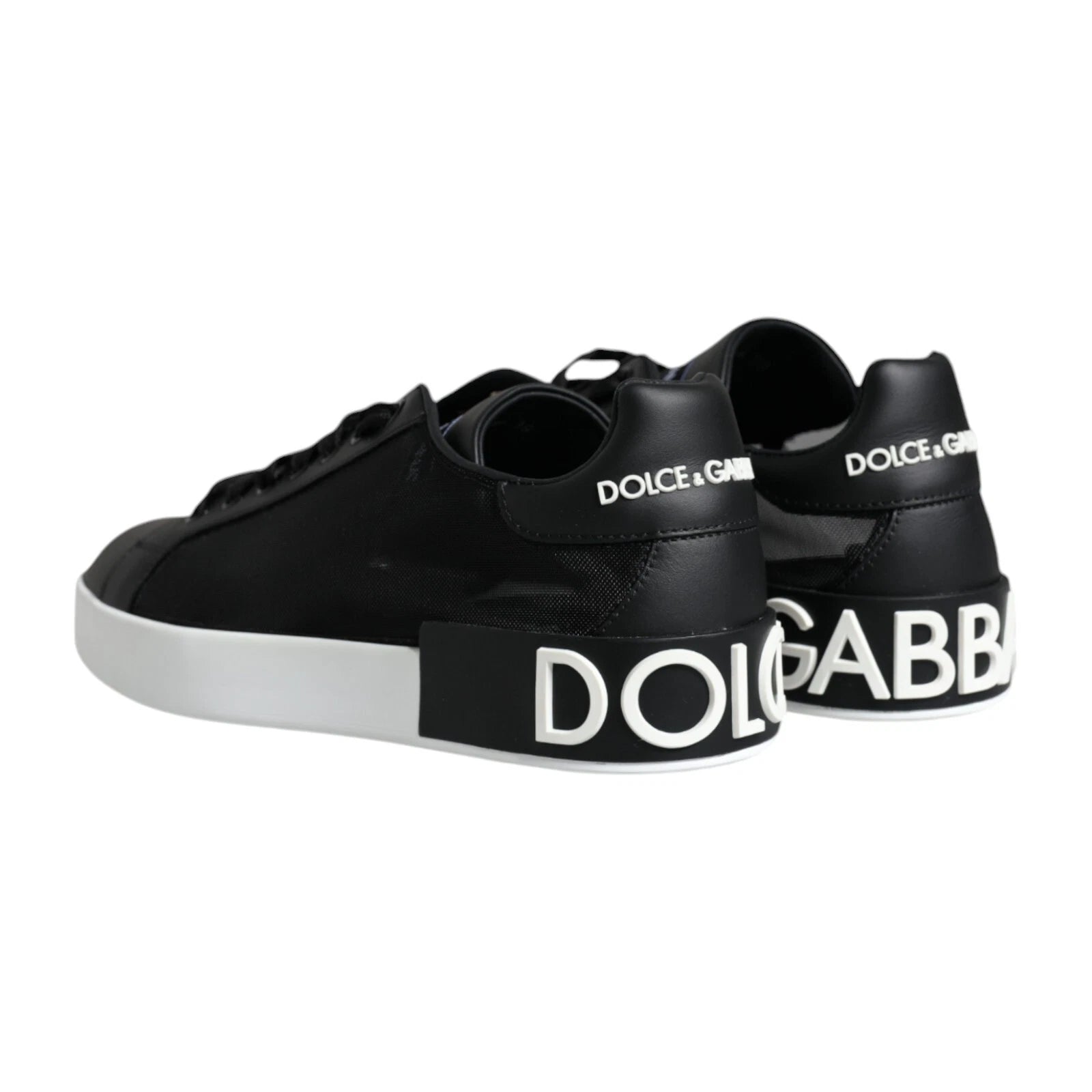 Black Calf Leather Portofino Sneakers Shoes