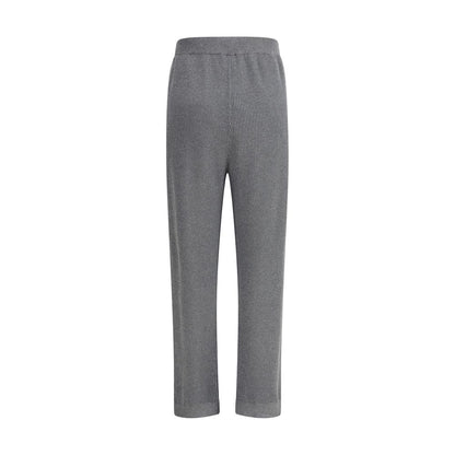 Gray Cotton Casual Pants